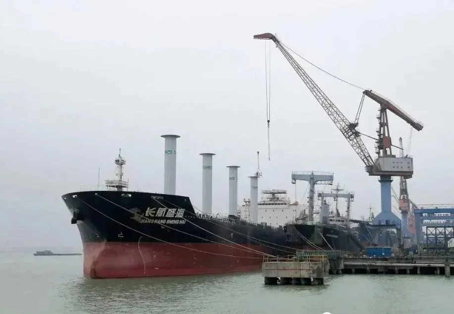 First Chinese Rotor Sails Retrofit gives up to 30% savings